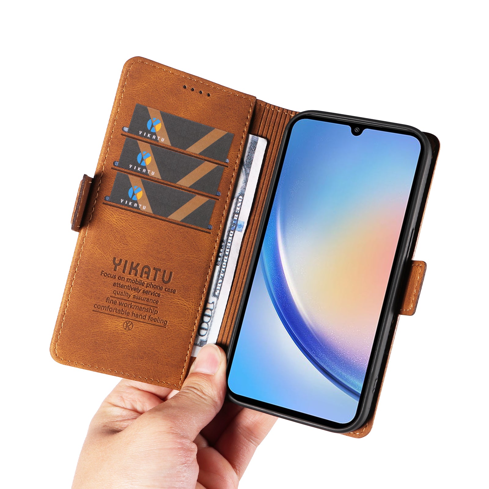 YIKATU YK-005 For Samsung Galaxy A34 5G Skin-touch Phone Case Cover Stand Shell PU Leather Wallet YIKATU YK-005 For Samsung Galaxy A34 5G Skin-touch Phone Case Cover Stand Shell PU Leather Wallet